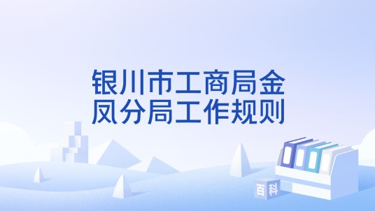 银川市工商局金凤分局工作规则