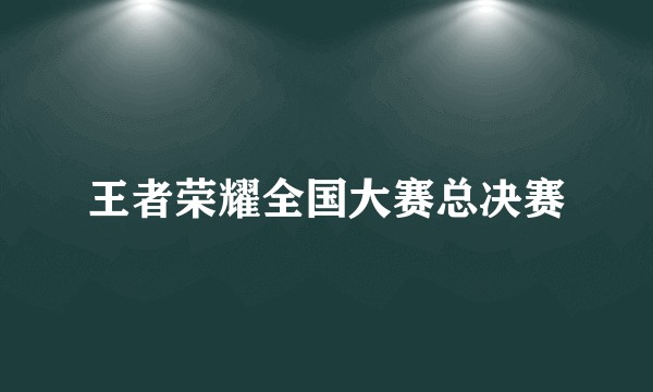 王者荣耀全国大赛总决赛