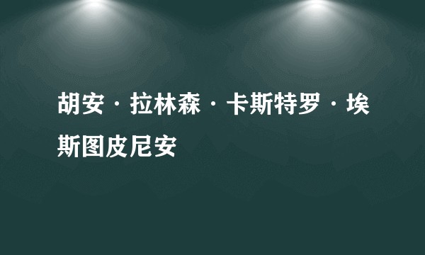 胡安·拉林森·卡斯特罗·埃斯图皮尼安
