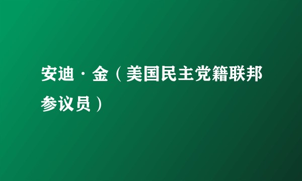 安迪·金（美国民主党籍联邦参议员）