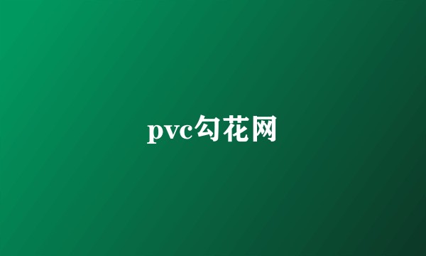 pvc勾花网