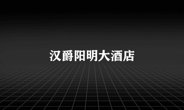 汉爵阳明大酒店