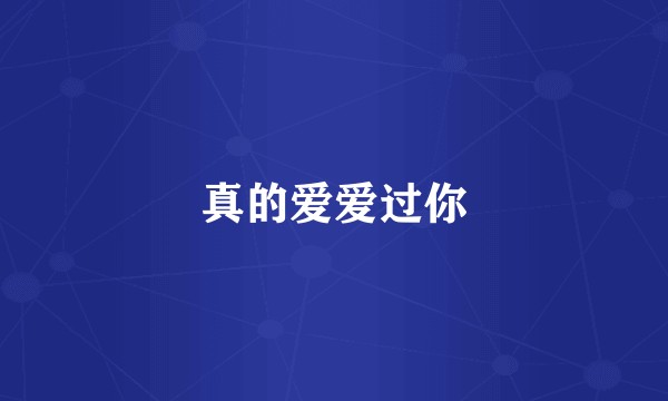真的爱爱过你