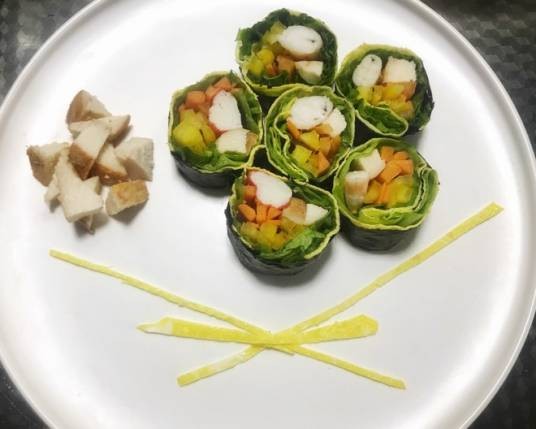 海鲜蔬菜卷