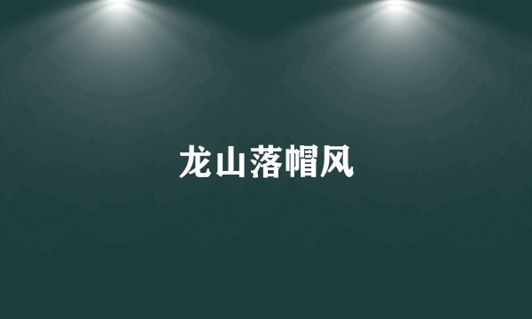 龙山落帽风