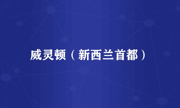 威灵顿（新西兰首都）