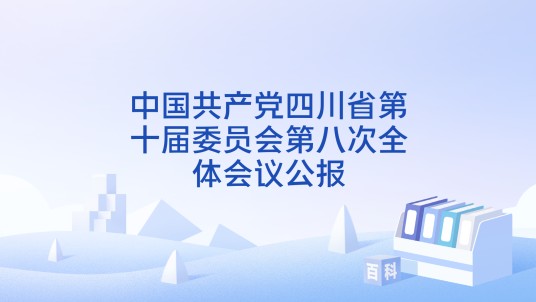 中国共产党四川省第十届委员会第八次全体会议公报