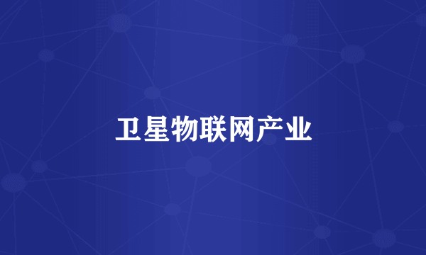 卫星物联网产业