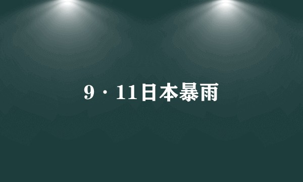 9·11日本暴雨