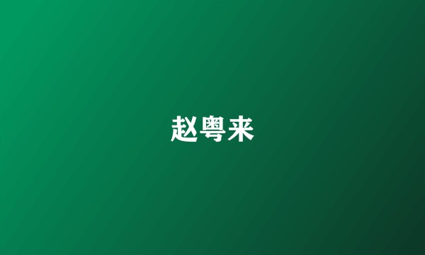 赵粤来