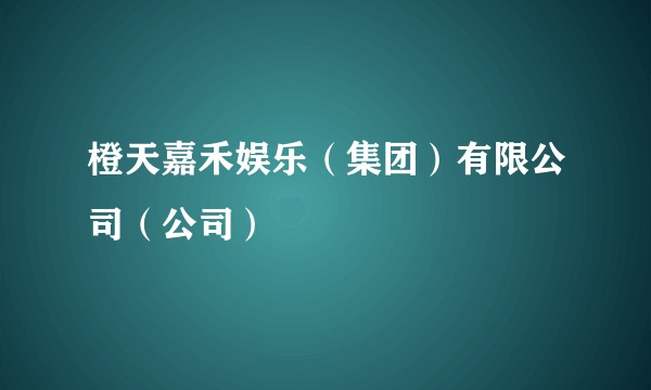 橙天嘉禾娱乐（集团）有限公司（公司）