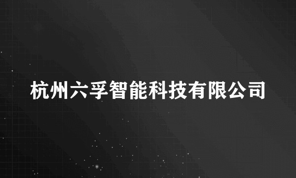 杭州六孚智能科技有限公司
