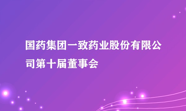 国药集团一致药业股份有限公司第十届董事会