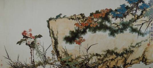 雁荡山花图