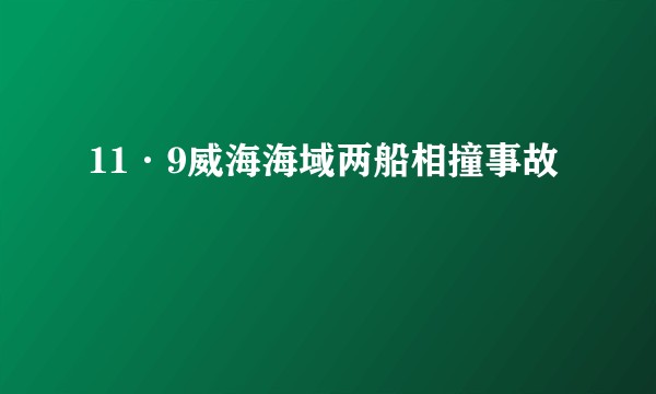 11·9威海海域两船相撞事故