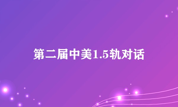第二届中美1.5轨对话