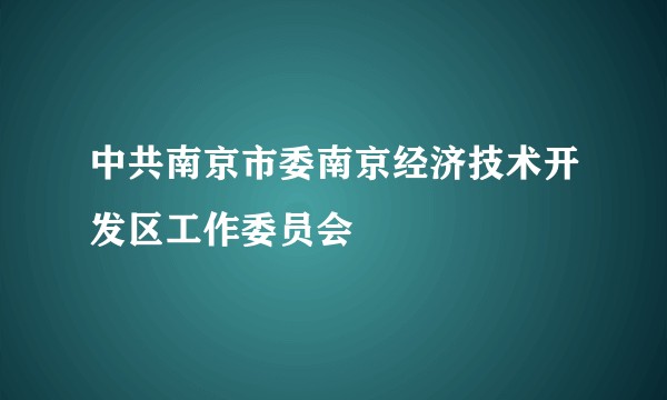 中共南京市委南京经济技术开发区工作委员会