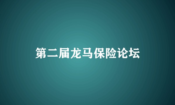 第二届龙马保险论坛