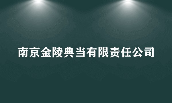 南京金陵典当有限责任公司