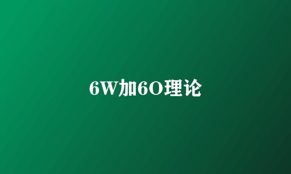 6W加6O理论