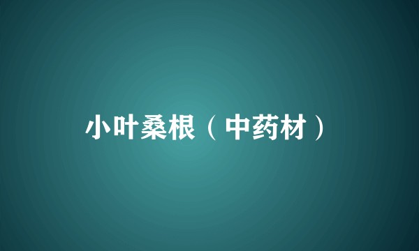 小叶桑根（中药材）
