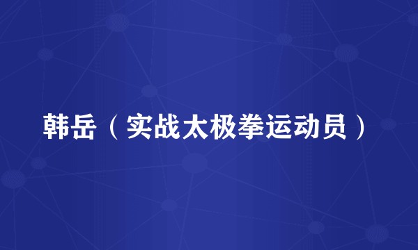 韩岳（实战太极拳运动员）