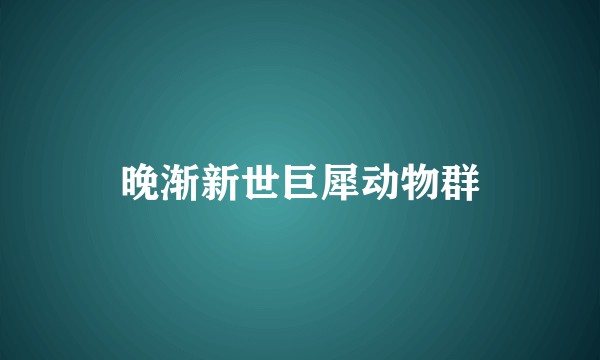 晚渐新世巨犀动物群