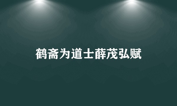 鹤斋为道士薛茂弘赋