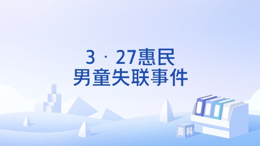 3·27惠民男童失联事件