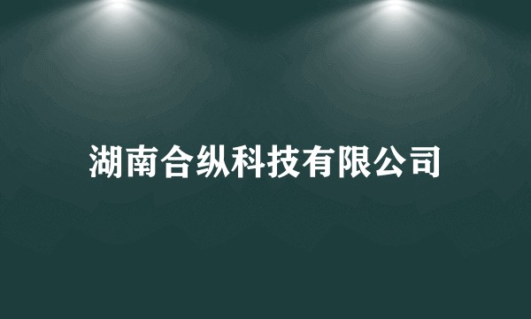 湖南合纵科技有限公司