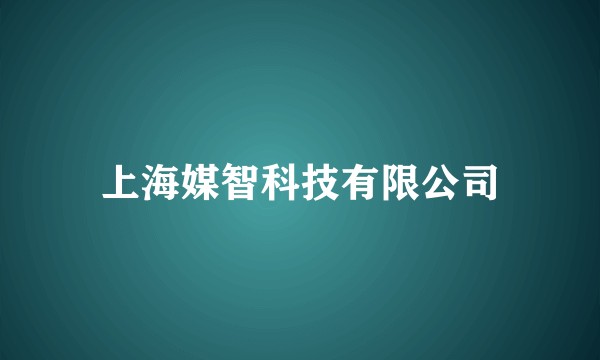 上海媒智科技有限公司
