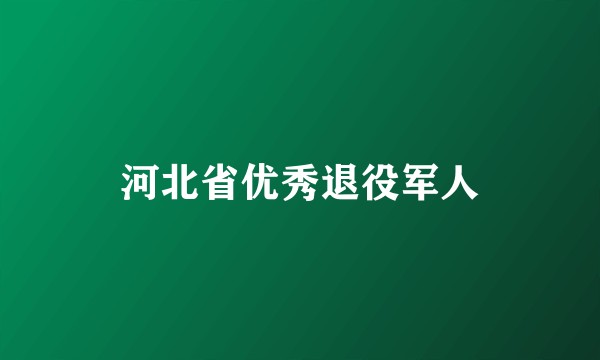 河北省优秀退役军人