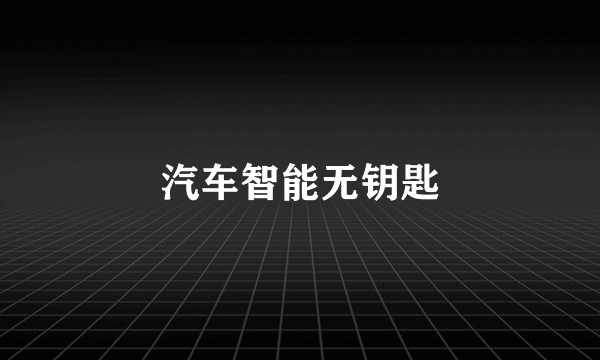 汽车智能无钥匙