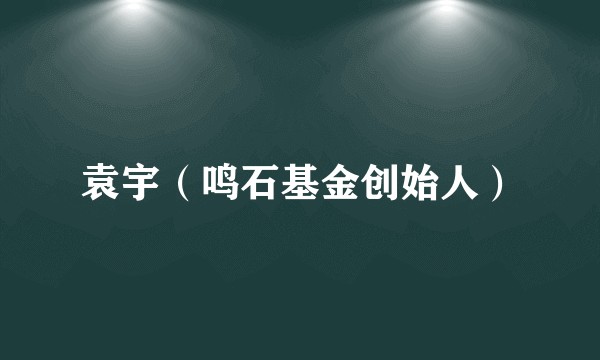 袁宇（鸣石基金创始人）