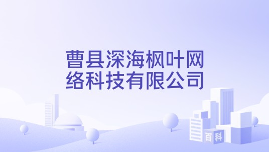 曹县深海枫叶网络科技有限公司
