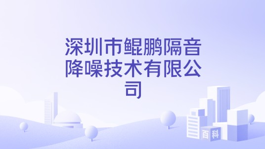 深圳市鲲鹏隔音降噪技术有限公司
