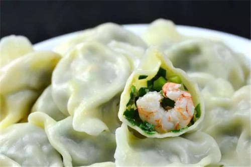 韭菜虾仁馅水饺