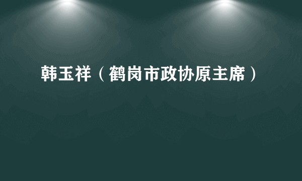 韩玉祥(鹤岗市政协原主席)