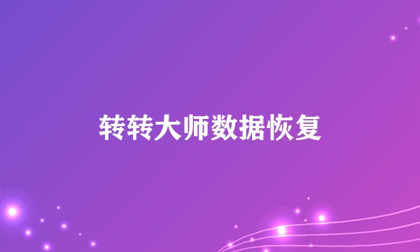 转转大师数据恢复
