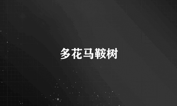 多花马鞍树