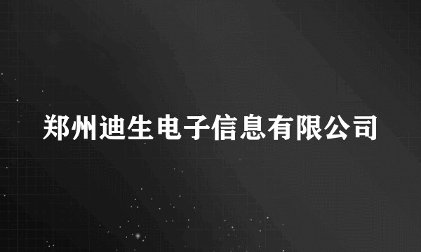 郑州迪生电子信息有限公司