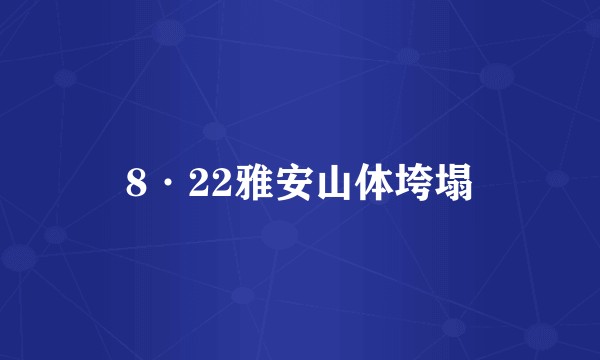 8·22雅安山体垮塌
