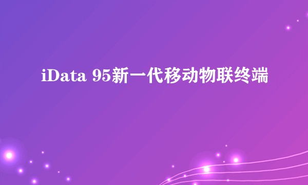 iData 95新一代移动物联终端