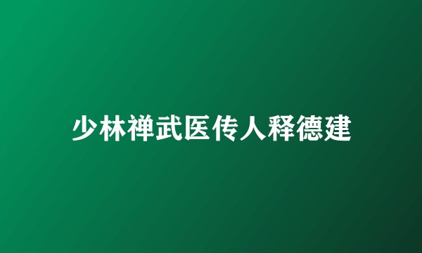 少林禅武医传人释德建