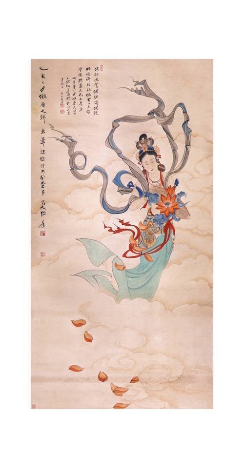 张大千飞天图