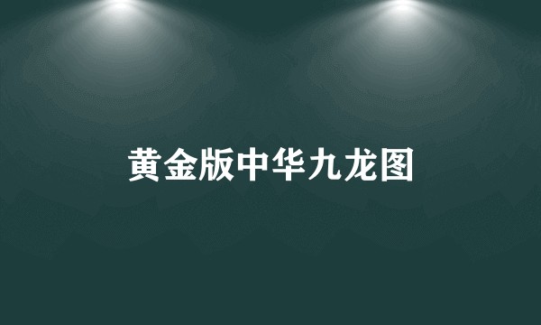 黄金版中华九龙图