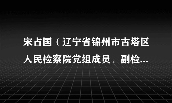 宋占国（辽宁省锦州市古塔区人民检察院党组成员、副检察长、检察委员会委员，一级检察官）