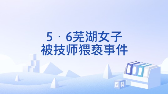 5·6芜湖女子被技师猥亵事件
