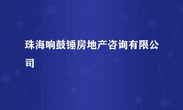 珠海响鼓锤房地产咨询有限公司