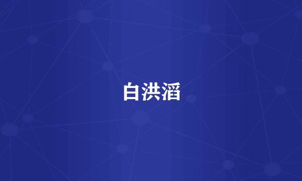 白洪滔